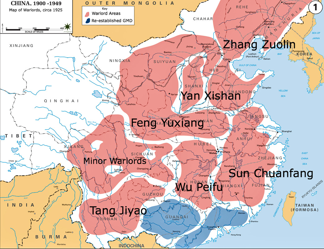 A map of China in 1925
