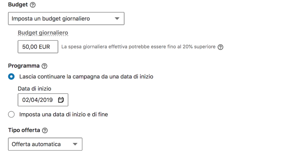 Budget-Campagna-LinkedIn-Campaign-Manager